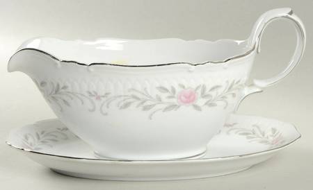 Old Orchid Gravy Boat & Underplate