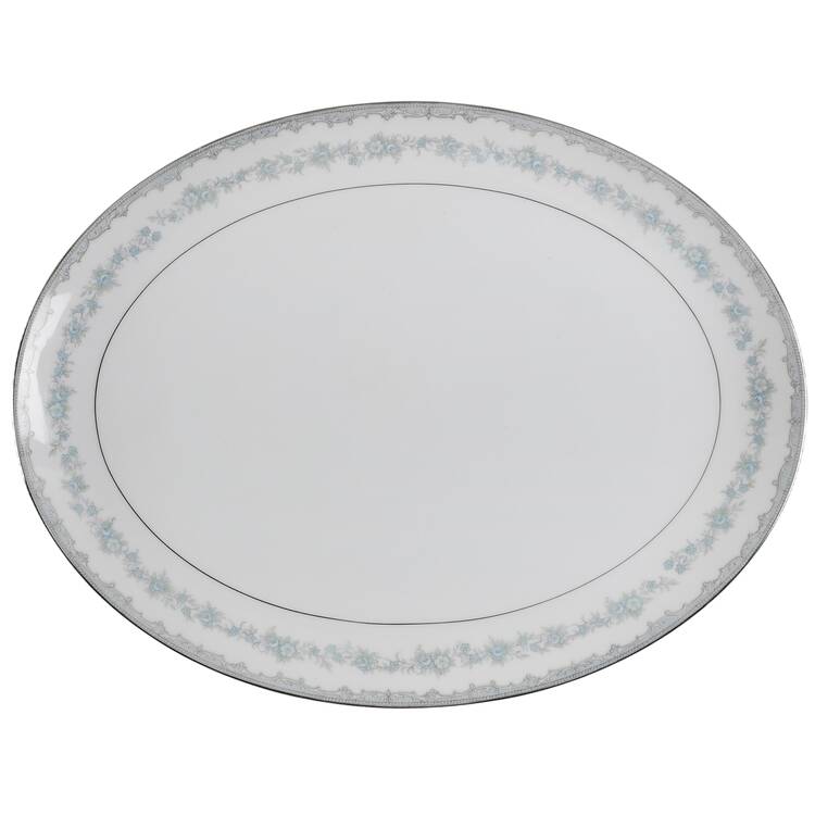 Olympia (Blue Floral Desgn) 16" Oval Serving Platter