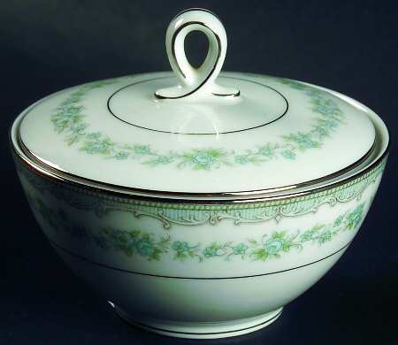 Olympia (Blue Floral Desgn) Sugar Bowl & Lid