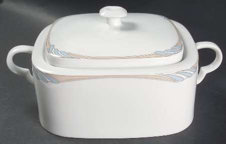 Omega Blue Peach Round Covered Vegetable