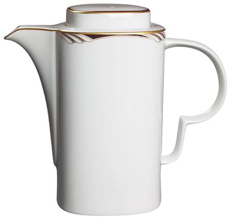 Omega White Black Coffee Pot & Lid