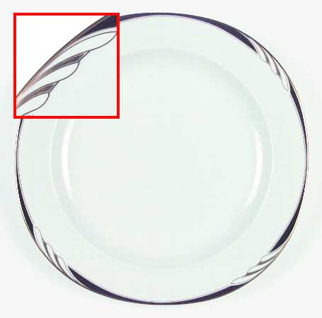 Omega White Black Dinner Plate