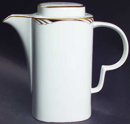 Omega White Black Coffee Pot & Lid