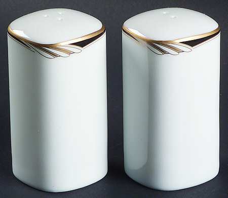 Omega White Black Salt & Pepper Set