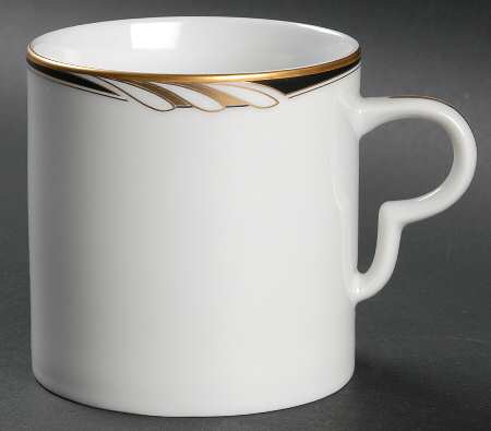 Omega White Black Flat Cup