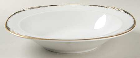 Omega White Black Rim Soup Bowl