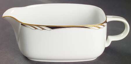 Omega White Black Gravy Boat