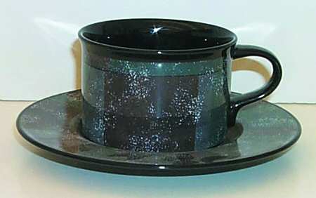 Omni Green Flat Cup & Saucer Set