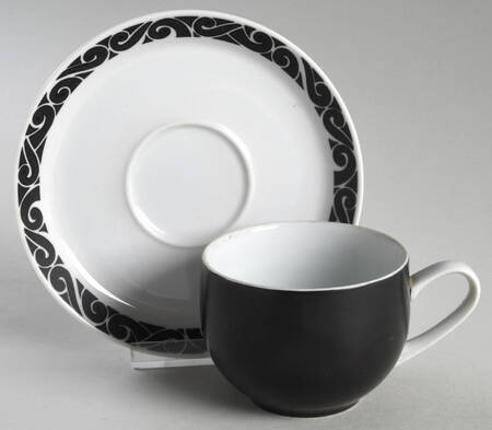 Onyx Flat Cup & Saucer Set