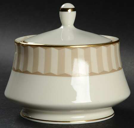 Opera Beige Sugar Bowl & Lid