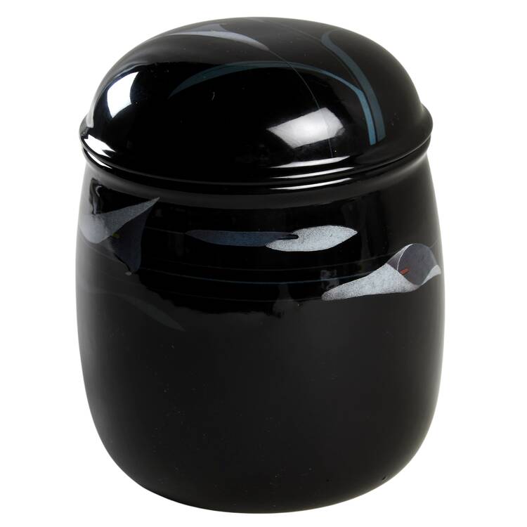 Opus Black Cookie Jar & Lid