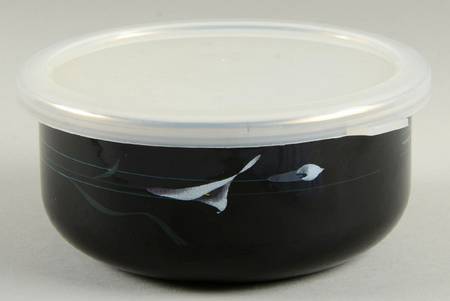 Opus Black Bowl-Metal 5 7/8"  with Plastic Lid