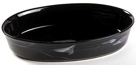 Opus Black 12" Oval Baker