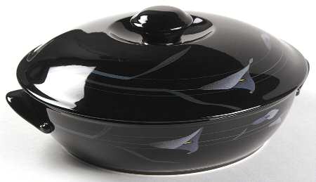 Opus Black 1.25 Qt Round Covered Casserole
