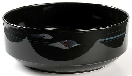Opus Black 9" Round Vegetable Bowl