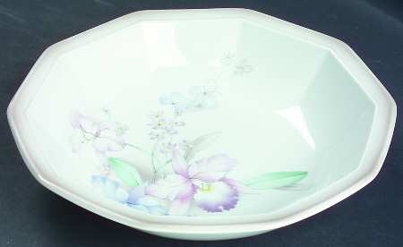 Orchids Rim Soup Bowl