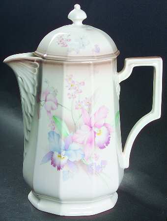 Orchids Coffee Pot & Lid