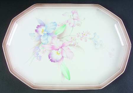 Orchids 14" Oval Serving Platter