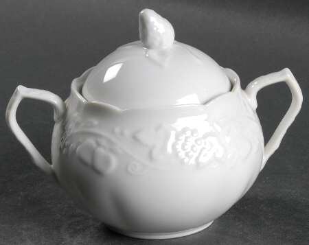 Orchard White Sugar Bowl & Lid