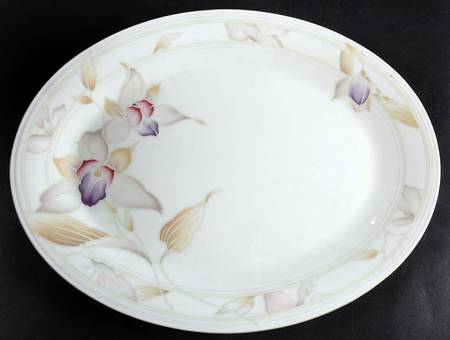 Orchids of Gold 14" Oval Serving Platter