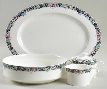 Orchard Mural 15" Oval Serving Platter