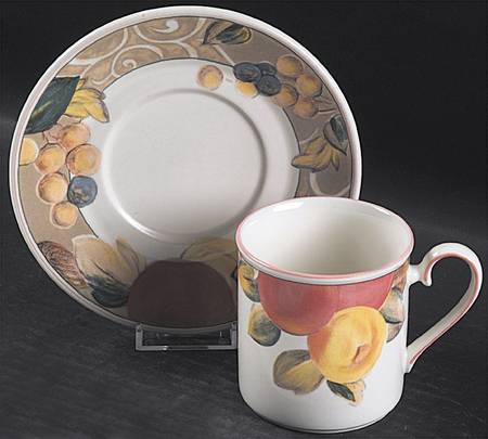 Orchard Odyssey Flat Cup & Saucer Set