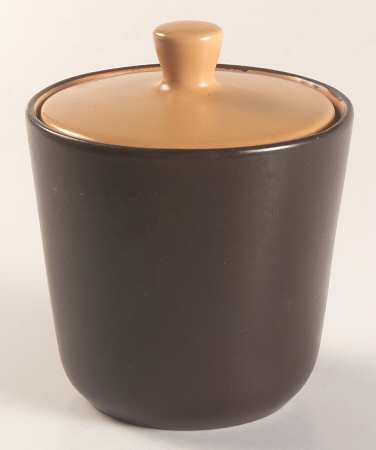 Orange Sherbet Sugar Bowl & Lid