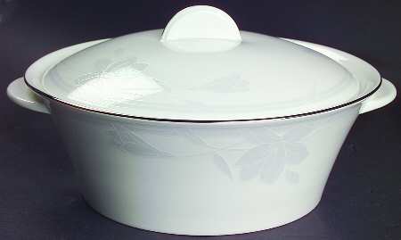 Ovation White Round Covered Vegetable