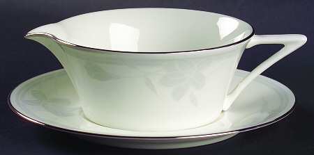 Ovation White Round Gravy Boat & Underplate