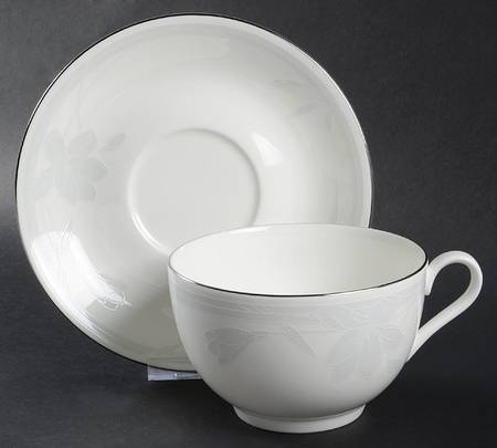 Ovation White Bon Jour Cup & Saucer Set