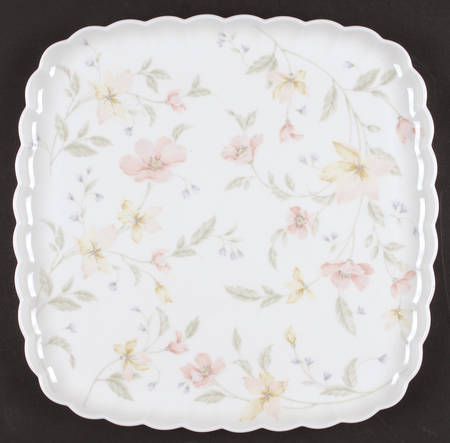Pastel Garden Square Cake Plate