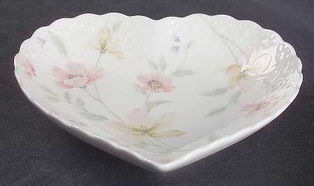Pastel Garden Heart Shaped Dish