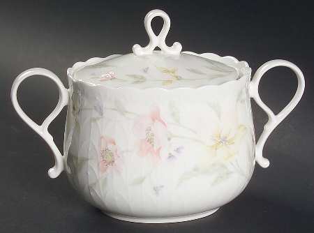 Pastel Garden Sugar Bowl & Lid