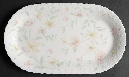 Pastel Garden 11" Oval Serving Platter