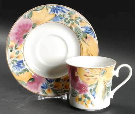 Paradiso Garden Flat Cup & Saucer Set