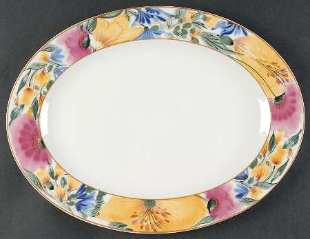 Paradiso Garden 14" Oval Serving Platter