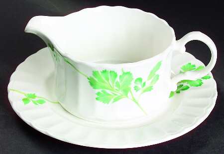 Parsley Hill Round Gravy Boat & Underplate (Salad Plate)
