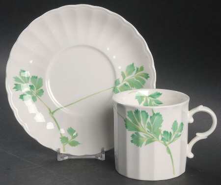 Parsley Hill Flat Cup & Saucer Set