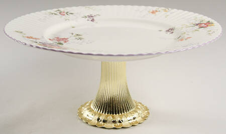 Park Lane Cake Stand with 4"-5" Metal Pedestal  Hc