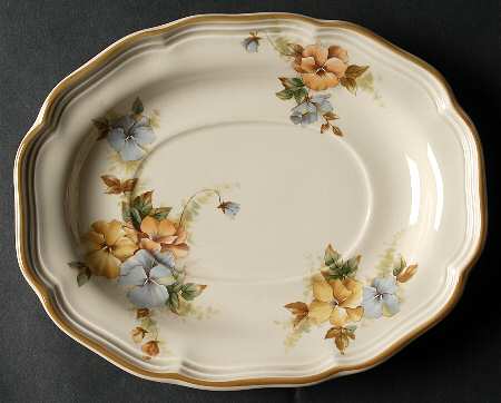 Pansies Underplate for Gravy Boat