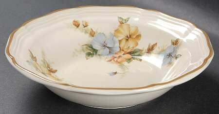Pansies Rim Fruit/Dessert (Sauce) Bowl