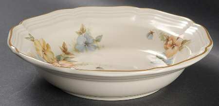 Pansies Rim Soup Bowl