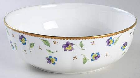 Pansy Parade 8" Round Vegetable Bowl