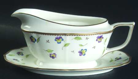 Pansy Parade Gravy Boat & Underplate