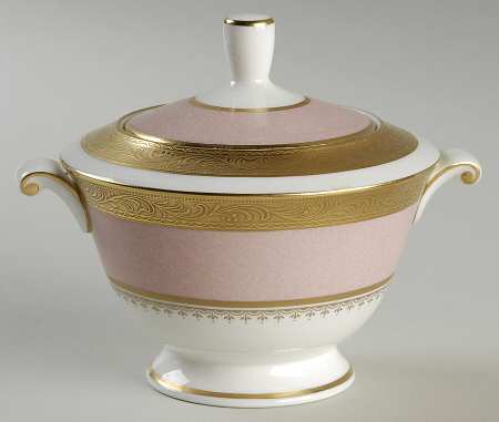 Palatial Pink Sugar Bowl & Lid