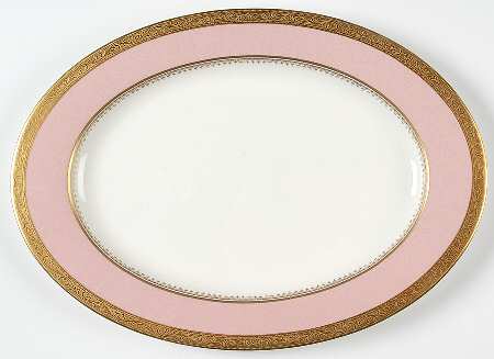 Palatial Pink 15" Oval Serving Platter