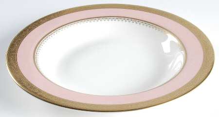 Palatial Pink Large Rim Soup Bowl