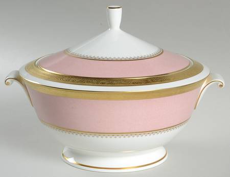 Palatial Pink Round Covered Vegetable