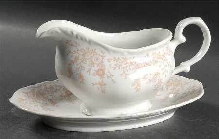 Parchment Gravy Boat & Underplate