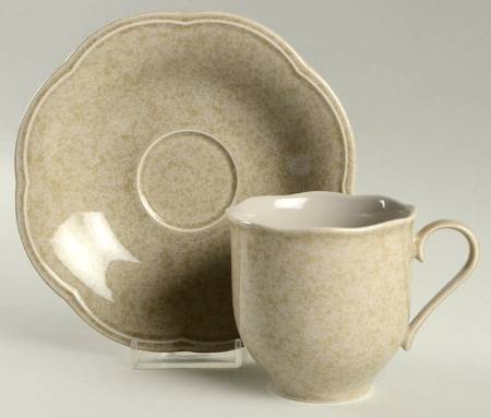 Parchment Flat Cup & Saucer Set by Mikasa